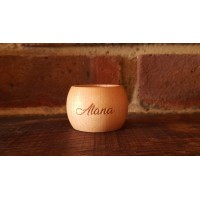 Wooden Napkin Rings engraved with names script style