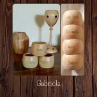 Wooden Napkin Rings engraved with names or short phrases