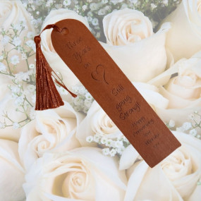 Faux Leather bookmarks personalised for 3rd Anniversary gift