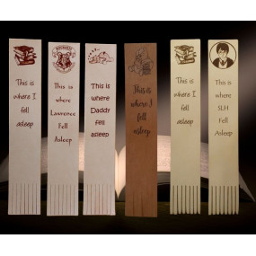 Leather Bookmark - Personalised with This is Where I Fell asleep