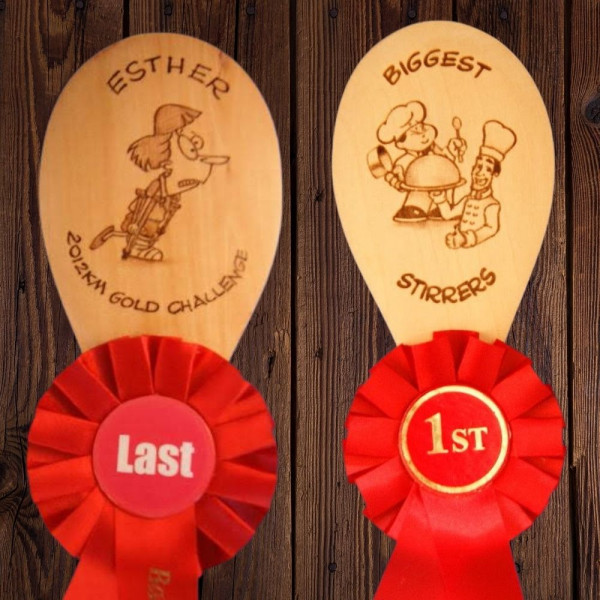 World's Greatest Stirrer, spoon award with rosette - Extra Large spoon