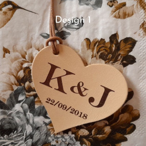 Leather Hearts personalised in our set designs