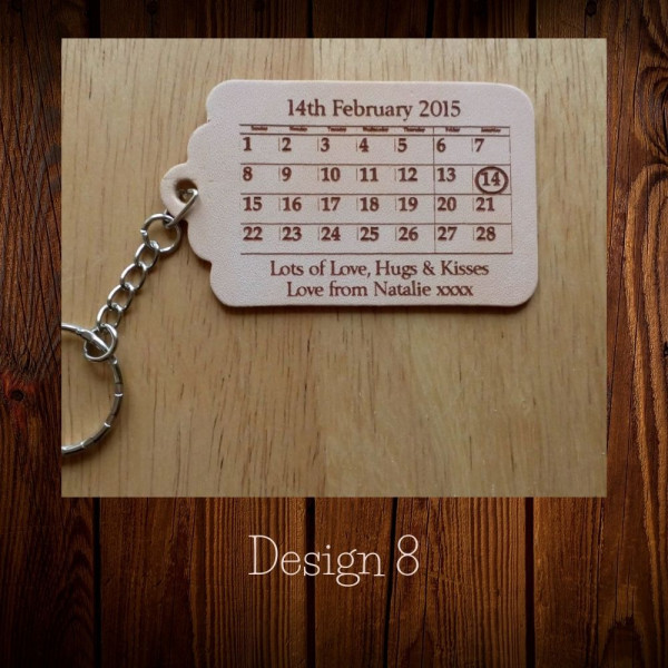 Personalised leather tags or keyrings for a 3rd Leather Anniversary gift in our Set designs