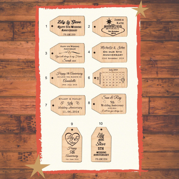 Wooden tags and Keyrings engraved and personalised