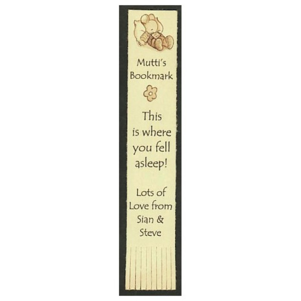 Leather Bookmark - Personalised with This is Where I Fell asleep