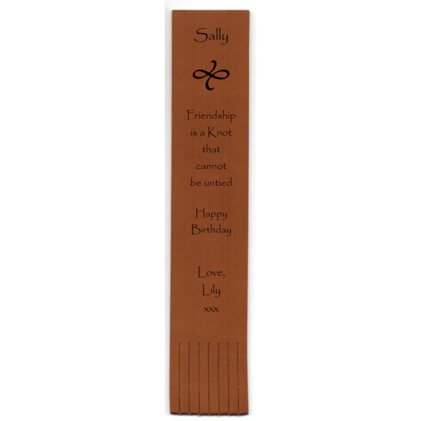 Leather Bookmark with fringe - Personalised for any occasion