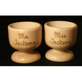 Personalised Wood Egg Cups