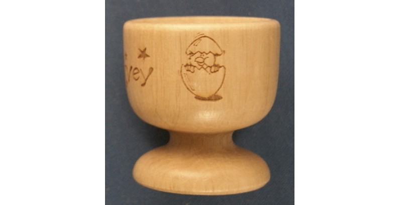 Personalised wooden egg cups