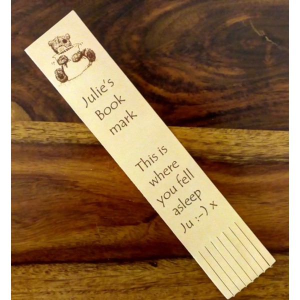 Leather Bookmark - Personalised with This is Where I Fell asleep