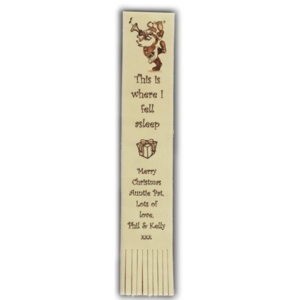 Leather Bookmark - Personalised with This is Where I Fell asleep