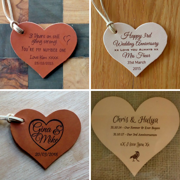 Leather Heart Tags