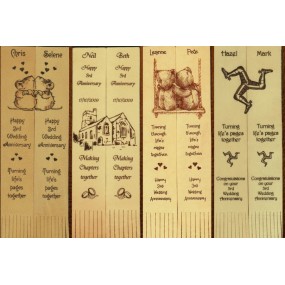 Personalised Twin Leather Bookmarks