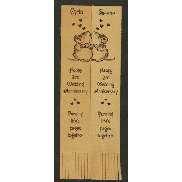 Personalised Twin Leather Bookmarks
