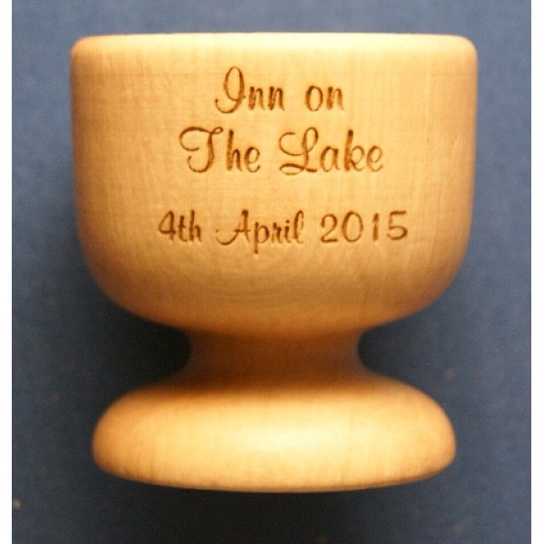 Personalised wooden egg cups - Wedding Favours
