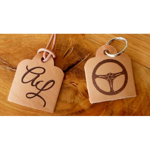 Small Leather Tags or Keyrings