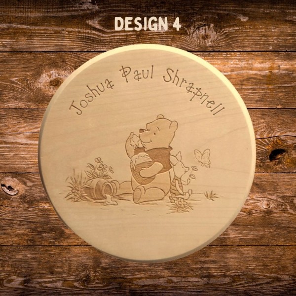 Child's Wooden stool engraved and personalised in any design you like